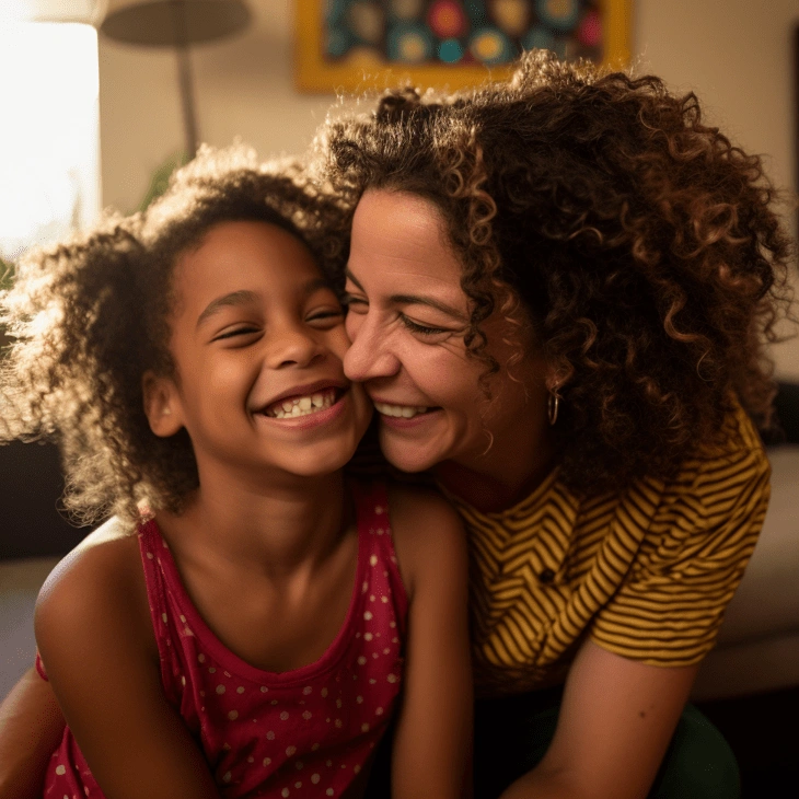 5 Step Parenting Strategy That Actually Works - Image of Happy Mom and Child